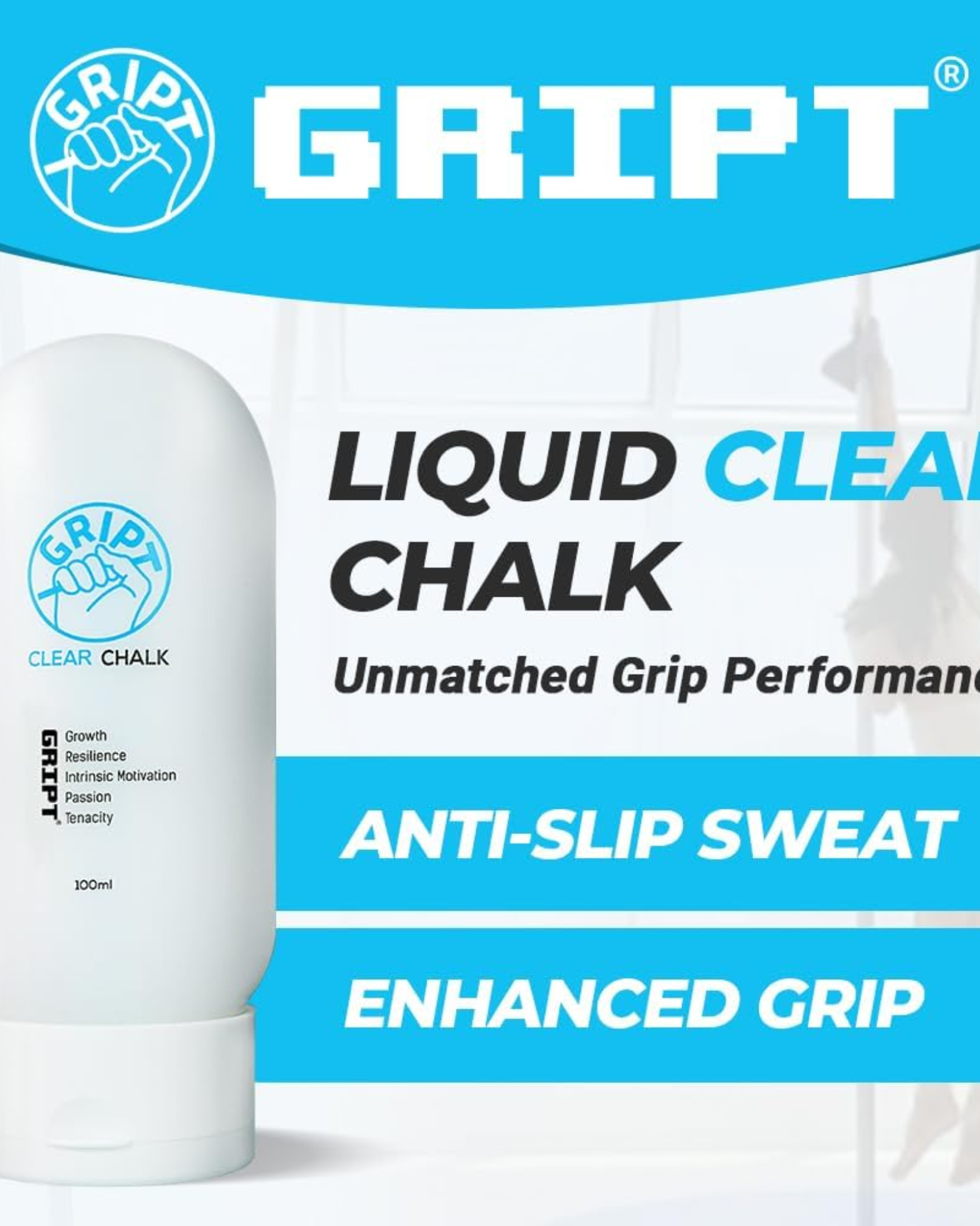 Non-sticky liquid chalk for dry hands – GRIPT Korea pole grip