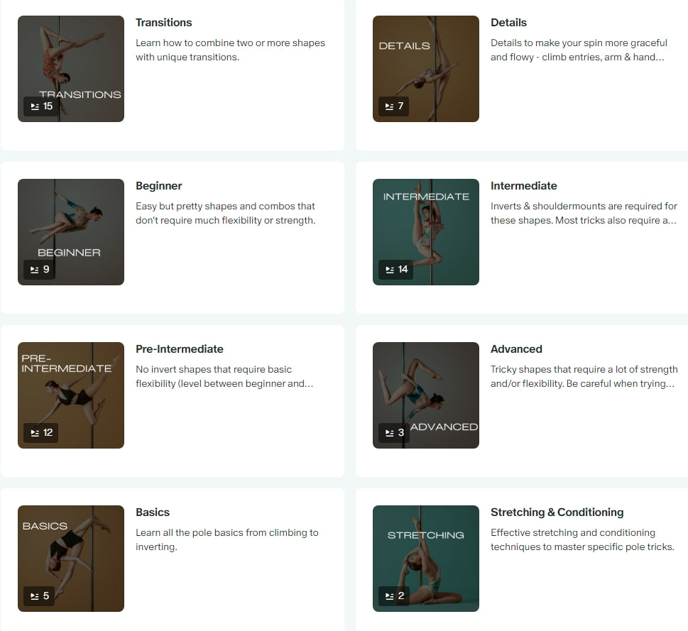 Learn pole dance online with Anne through Patreon tutorials