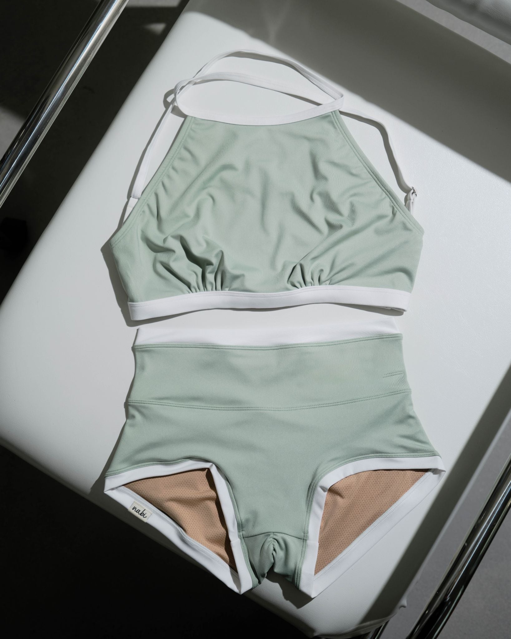 Eco-friendly mint training outfit – Haru Daily Set for pole practice