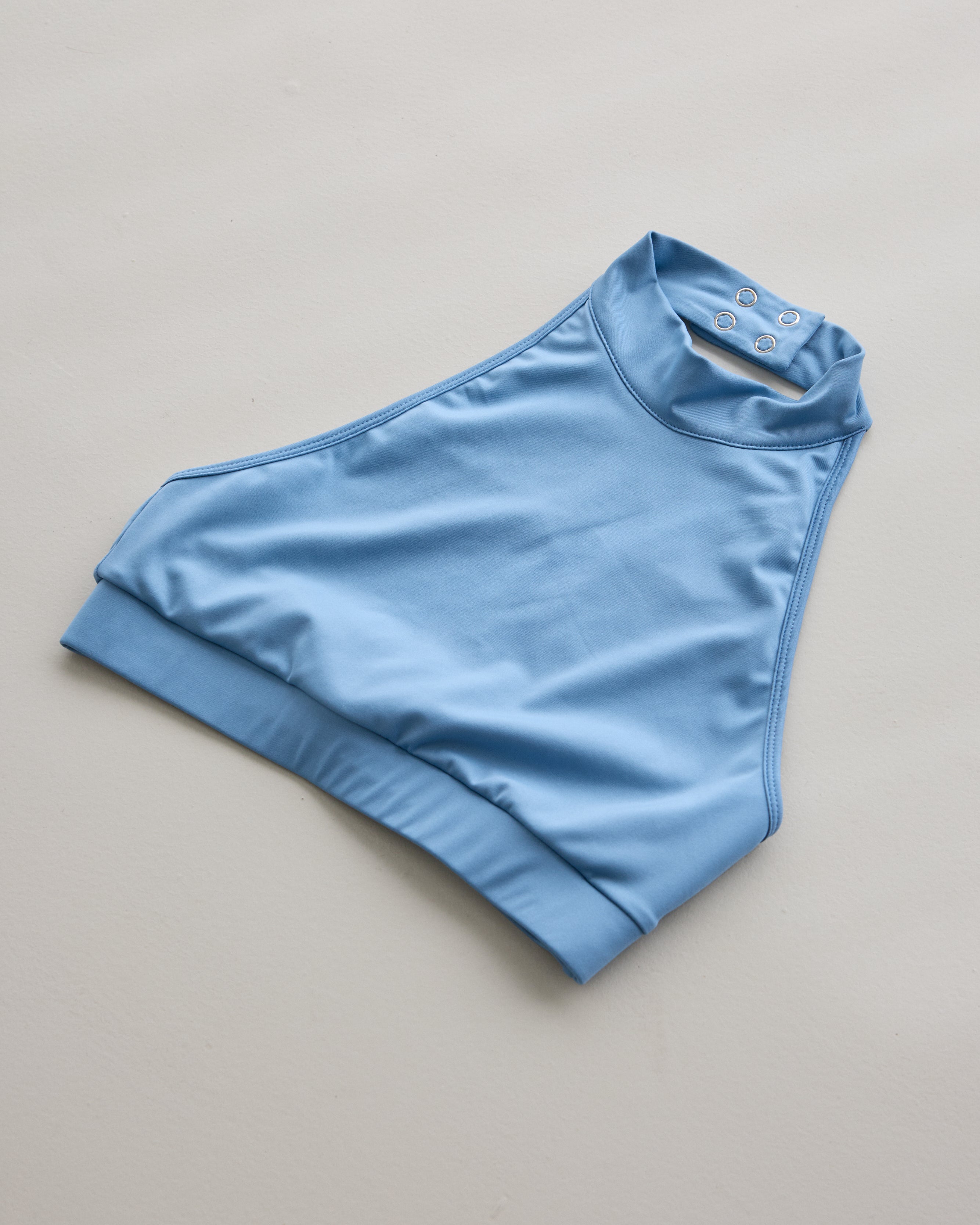 Ash blue Wings Set with halter top, sustainable pastel polewear outfit