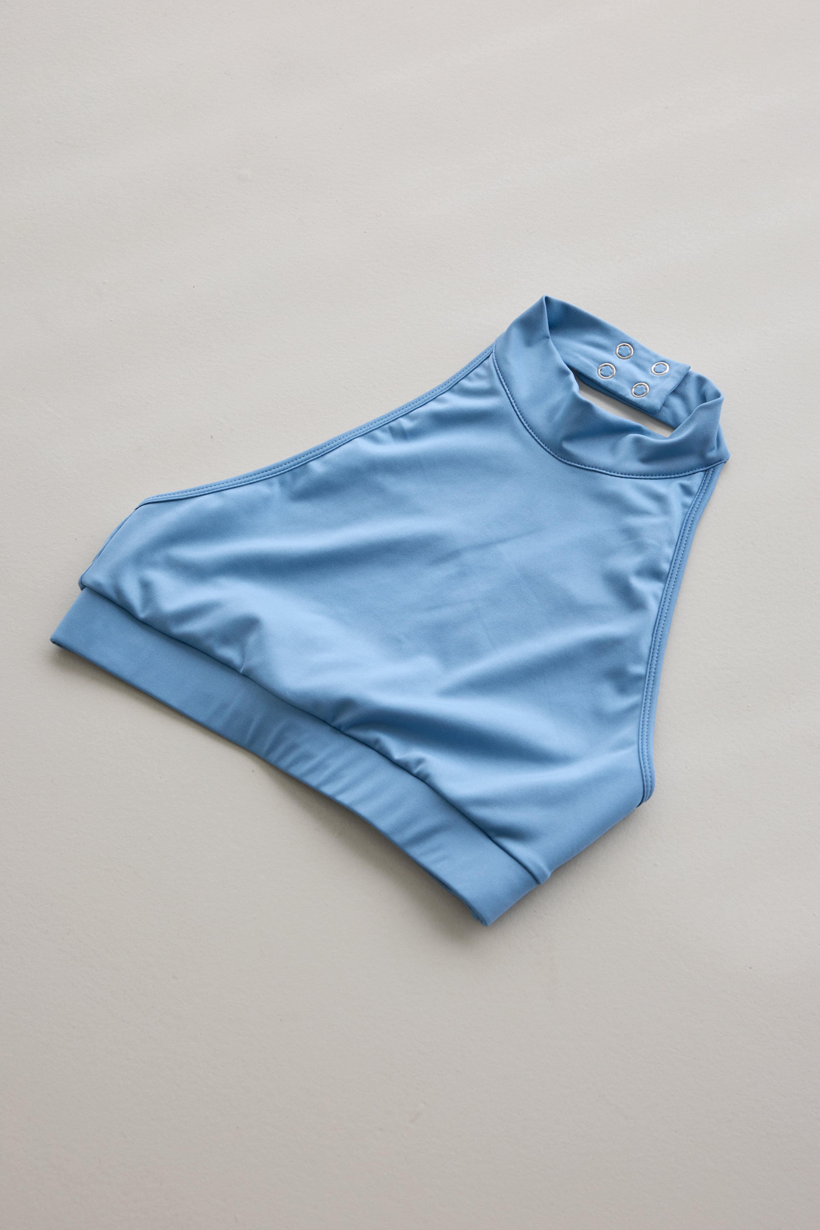 Ash blue Wings Set with halter top, sustainable pastel polewear outfit