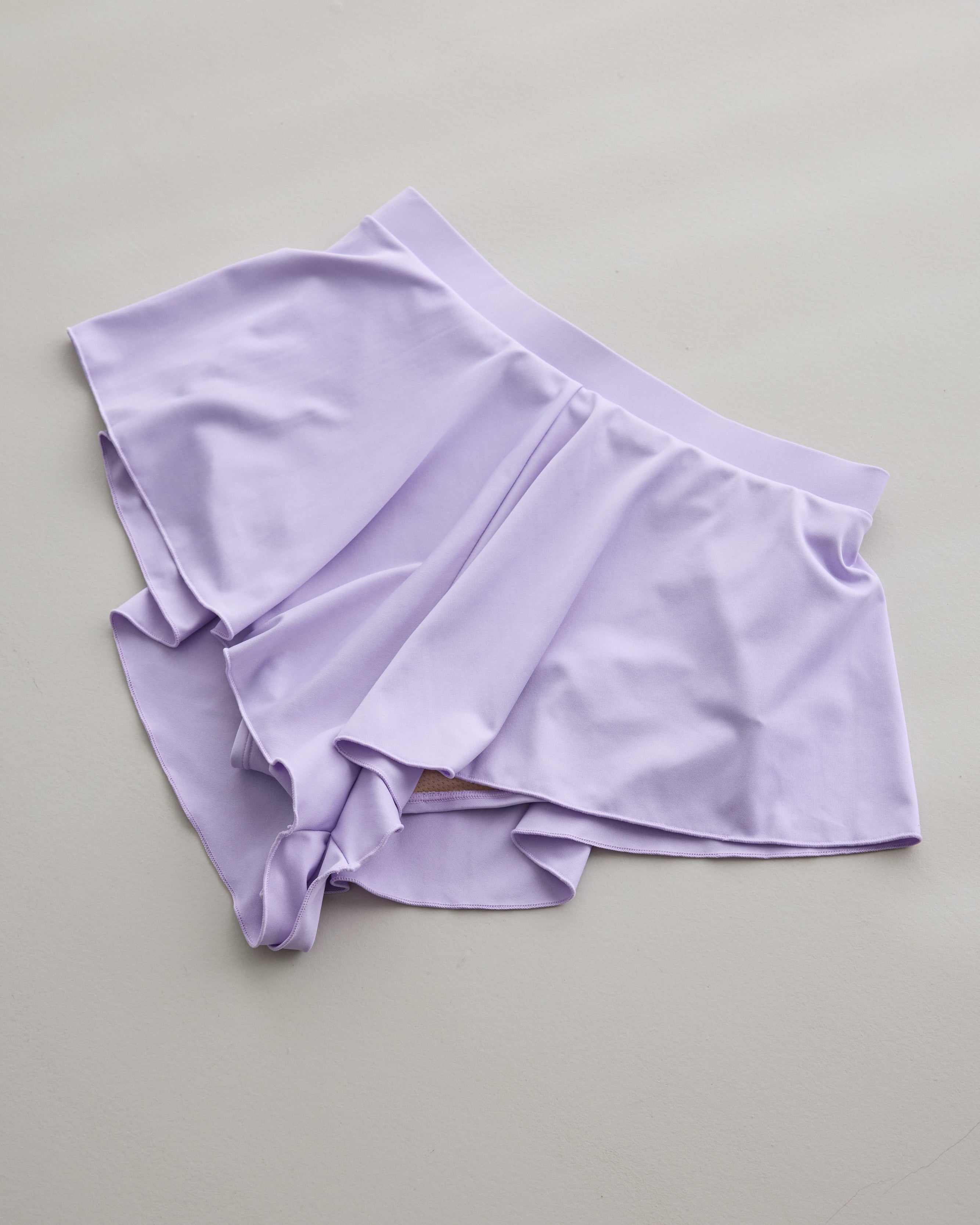 Lavender pole wear skort with full coverage for pole dancing