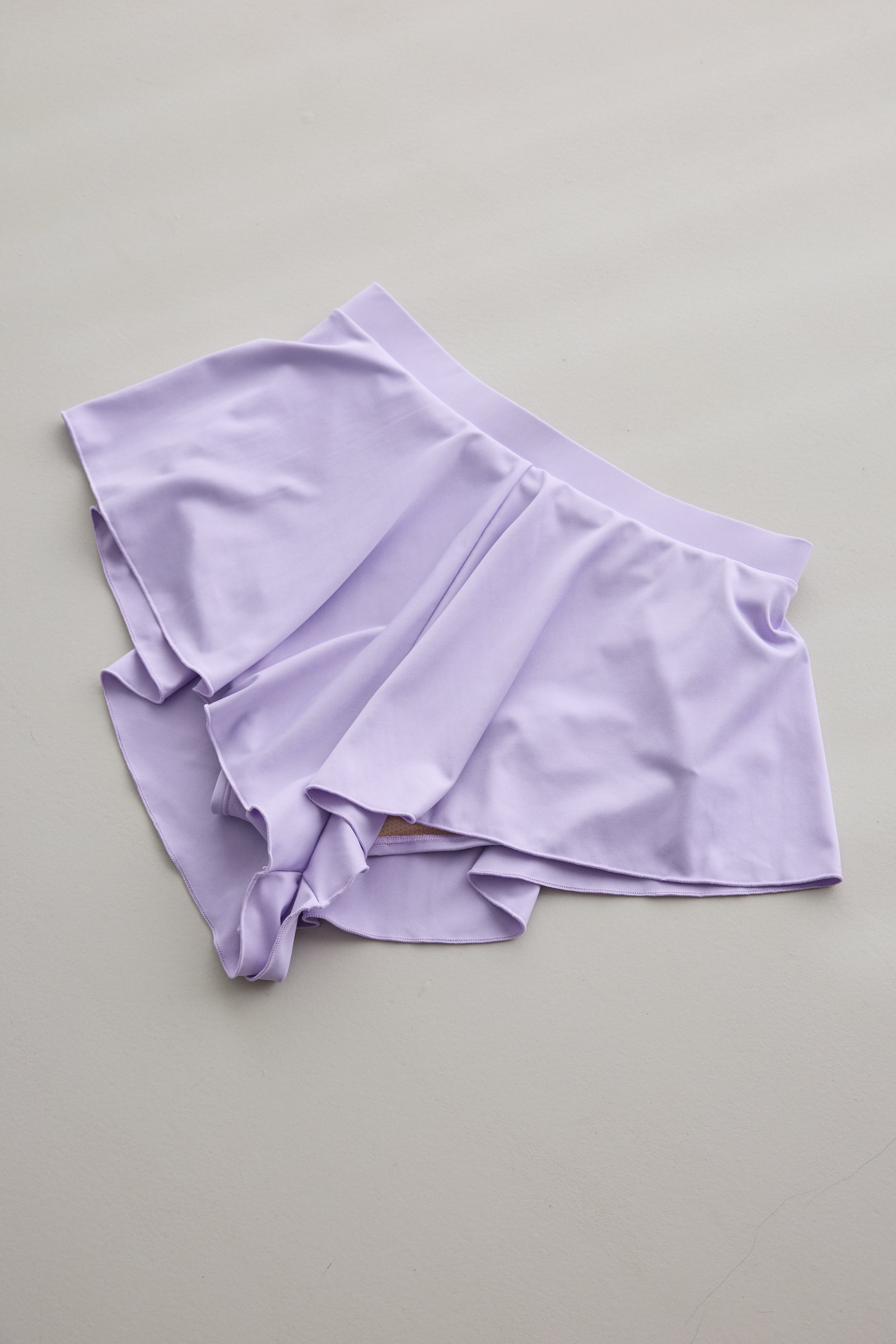 Lavender pole wear skort with full coverage for pole dancing