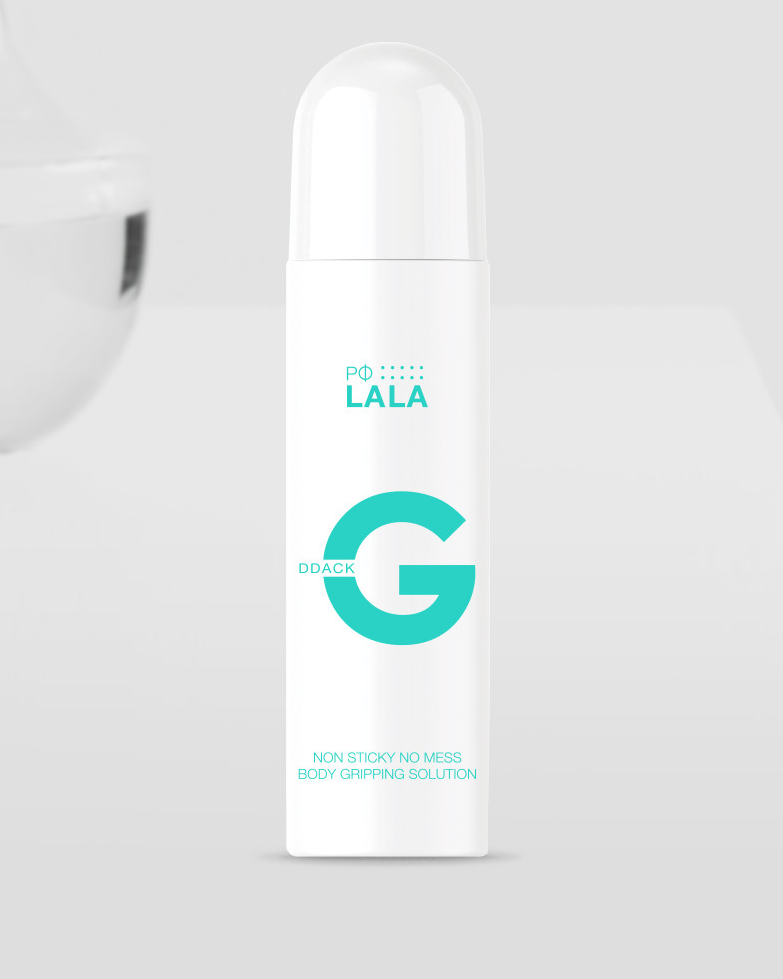 Pole dancer applying Polala Tack Gel Roll On on arms for better grip during pole dance training moisturizing and non sticky formula