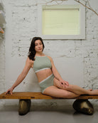 Best mint green sustainable polewear set – Haru Daily training outfit by Nabi Korea