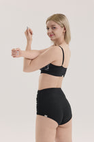 Cloud Set black – pole dance & aerial fitness outfit with triangle coverage top and high-waist shorts