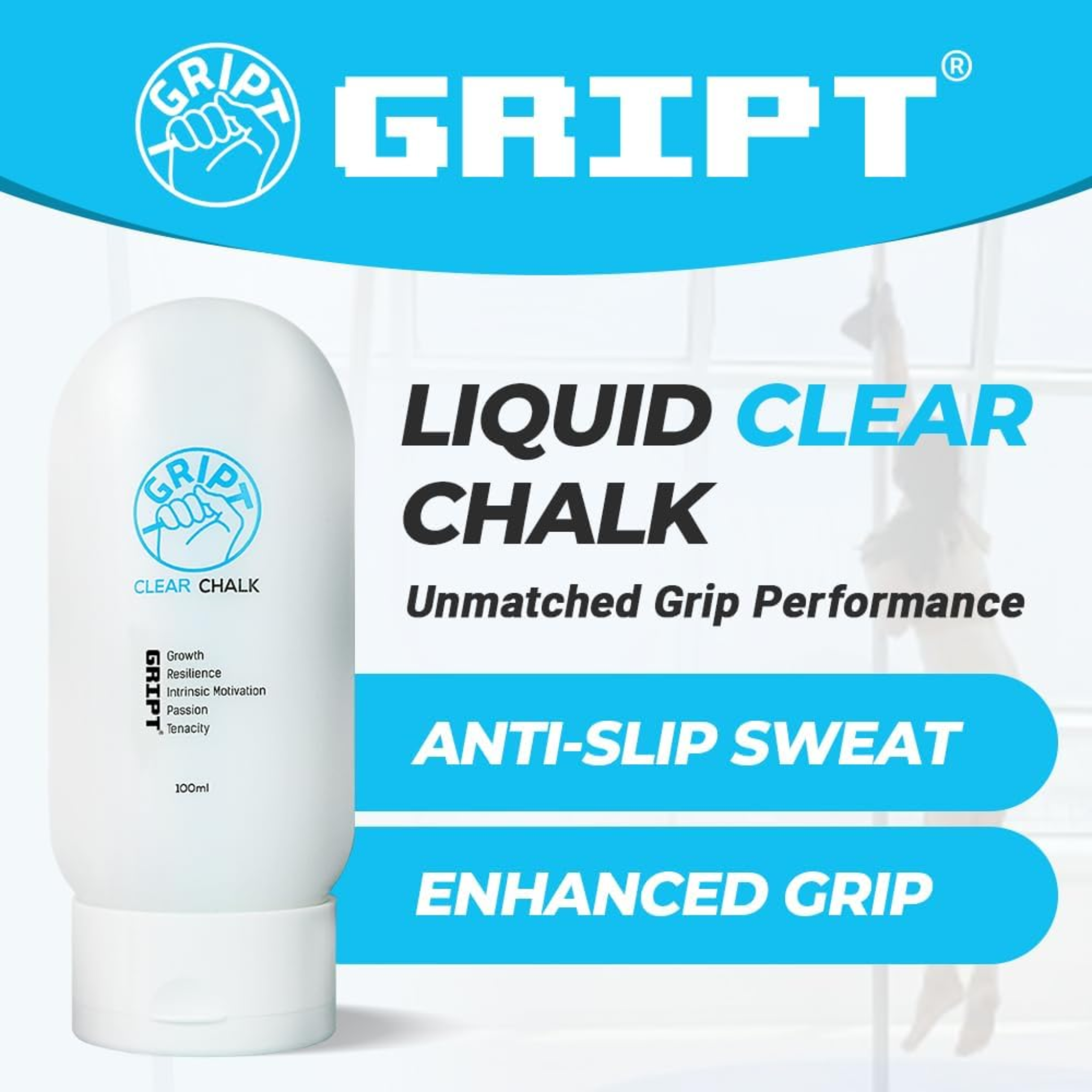 Non-sticky liquid chalk for dry hands – GRIPT Korea pole grip