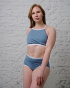 sh blue Haru Daily Set with full coverage shorts – sustainable daily training set