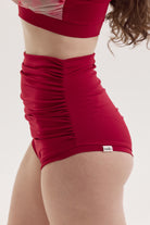 Red Cloud Shorts – high-waist pole shorts with sculpted bum coverage