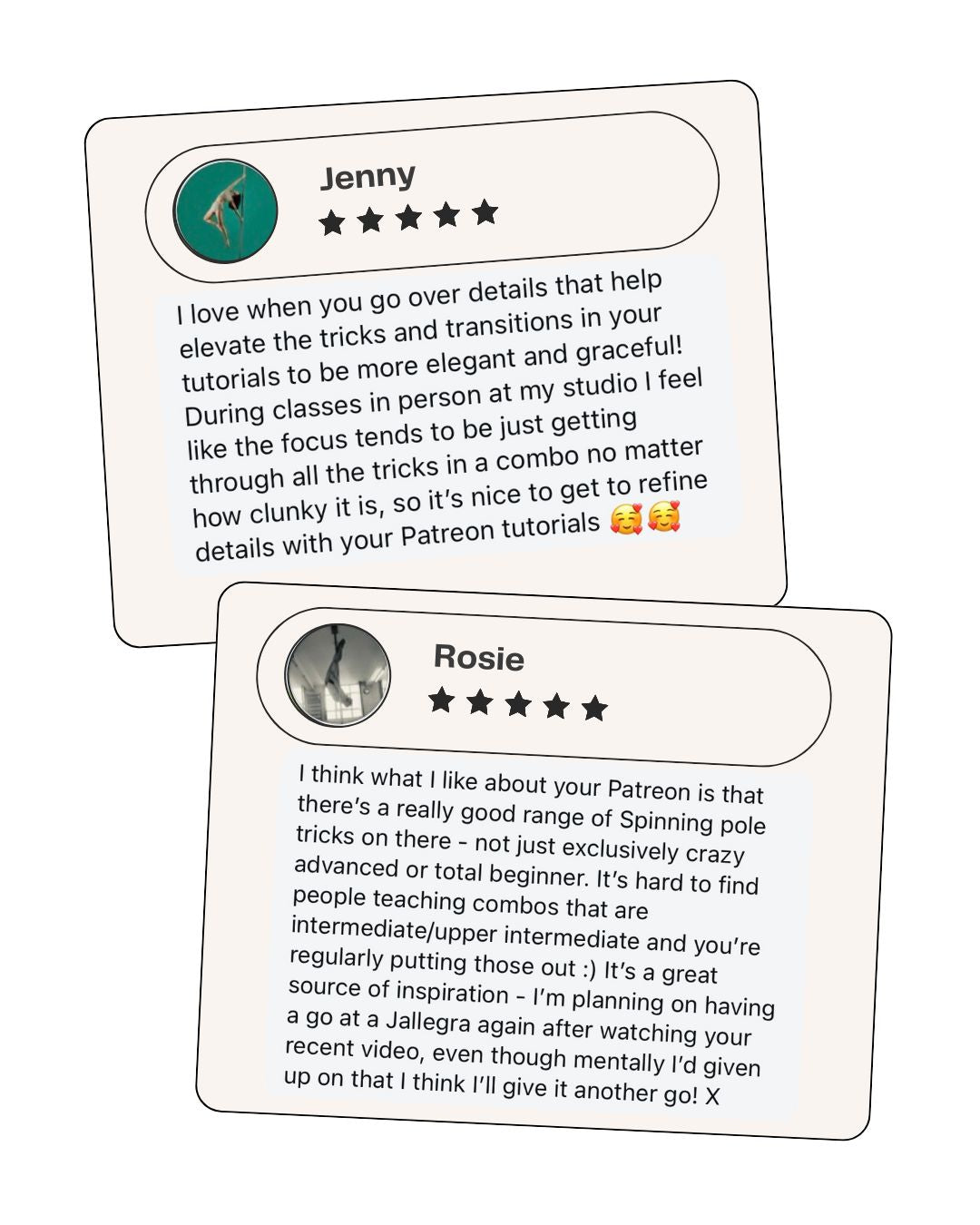 Customer review screenshot for Nabi Polewear – sustainable Korean dancewear
