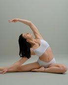 White Signature Set polewear set – triangle top and full coverage shorts