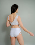 White Signature Set polewear set – triangle top and full coverage shorts